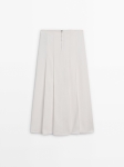 MDPDS01 MASSIMO DUTTI DENIM MIDI SKIRT