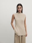 MDRMSWSD02 Massimo Dutti Crossover Back Knit Top