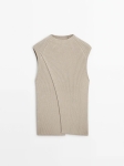 MDRMSWSD02 Massimo Dutti Crossover Back Knit Top