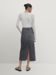 MDSDS01 MASSIMO DUTTI DENIM MIDI SKIRT