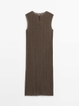 MDSPMD01 Massimo Dutti Pleated Midi Dress