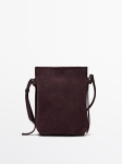 MDSSLMCB01 Massimo Dutti Suede Leather Mini Crossbody Bag