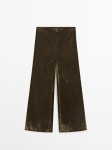 MDVFT-S01 Massimo Dutti Velvet Flared Trousers - Studio