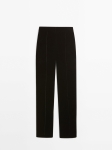 MDVTWCS01 Massimo Dutti Velvet Trousers