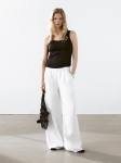 MDWTWCT01 Massimo Dutti Topstitching Wide Leg Trousers