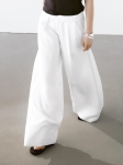 MDWTWCT01 Massimo Dutti Topstitching Wide Leg Trousers