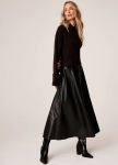 MVBLMS01 Mint Velvet Leather Maxi Skirt