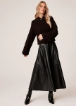 MVBLMS01 Mint Velvet Leather Maxi Skirt