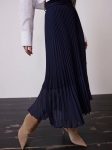MVNBPMS01 MINT VELVET PLEATED MIDI SKIRT