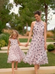 PENSCD01 Phase Eight Spot Chiffon Dress