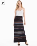 PSKCMS01 WHBM Petite Stripe Knit Convertible Maxi Skirt
