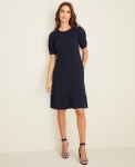 PSPSD01 Ann Taylor Puff Sleeve Shift Dress