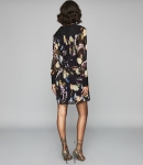 RFFCSD01 REISS FLORAL-PRINT CRINKLED SHEER DRESS