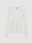 RHKWLST01 REISS KNITTED WRAP TOP