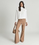 RIILCT01 REISS LACE CREPE TOP