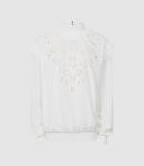 RIILCT01 REISS LACE CREPE TOP