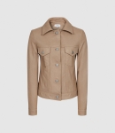 RPLTJ01 REISS PIPER LEATHER TRUCKER JACKET