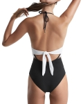 RRCHS01 REISS COLOURBLOCK HALTER SWIMSUIT