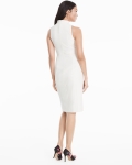 WDVCSD01 WHBM V-NECK CHOKER SHEATH DRESS
