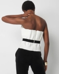 WPB01 WHBM Pleated Ruffles Bustier