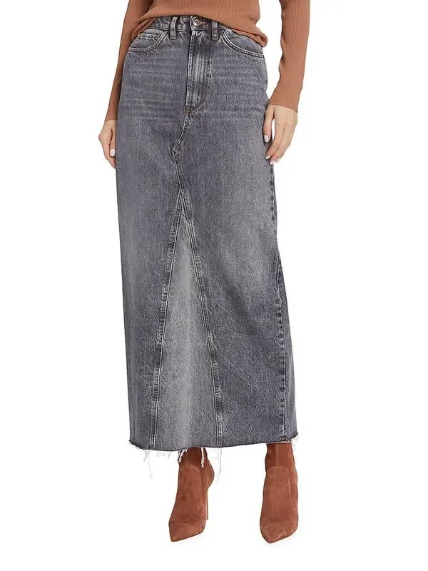 3CS01 3x1 Denim Straight Skirt