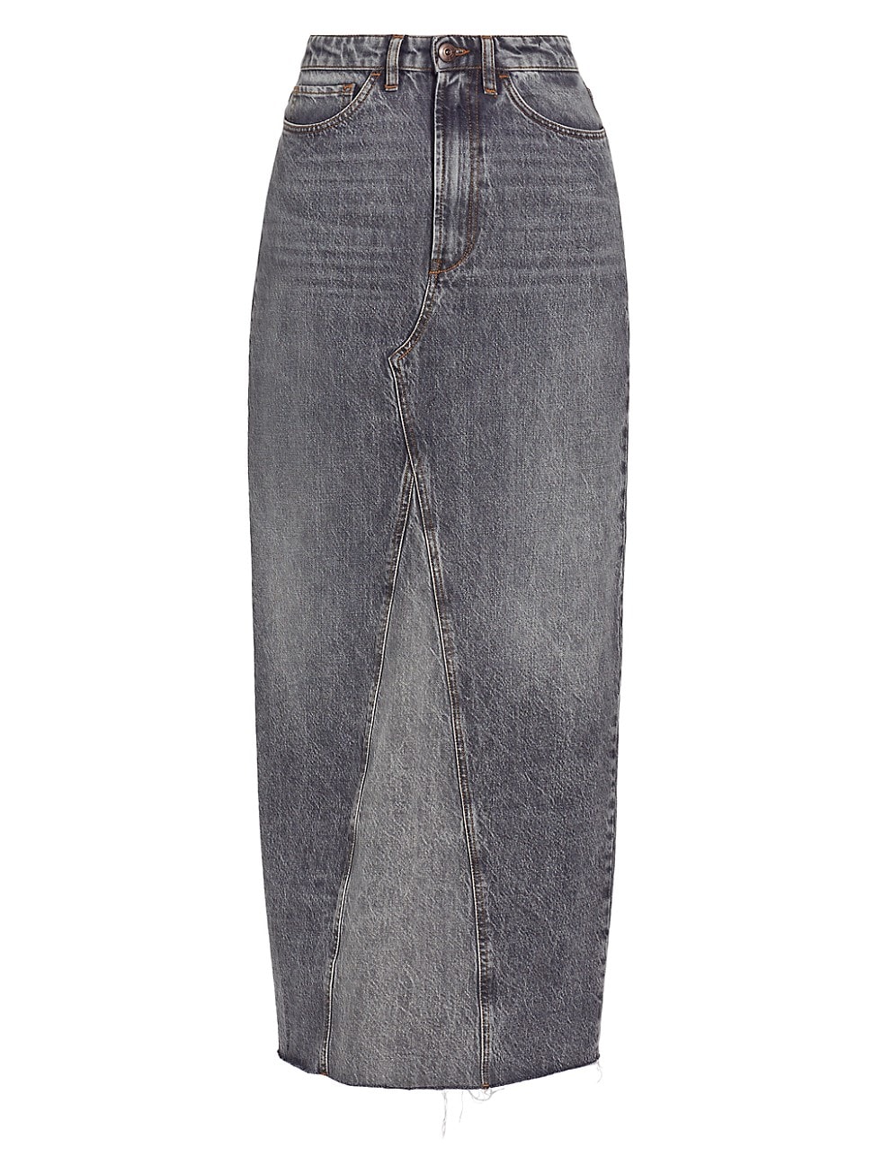 3CS01 3x1 Denim Straight Skirt