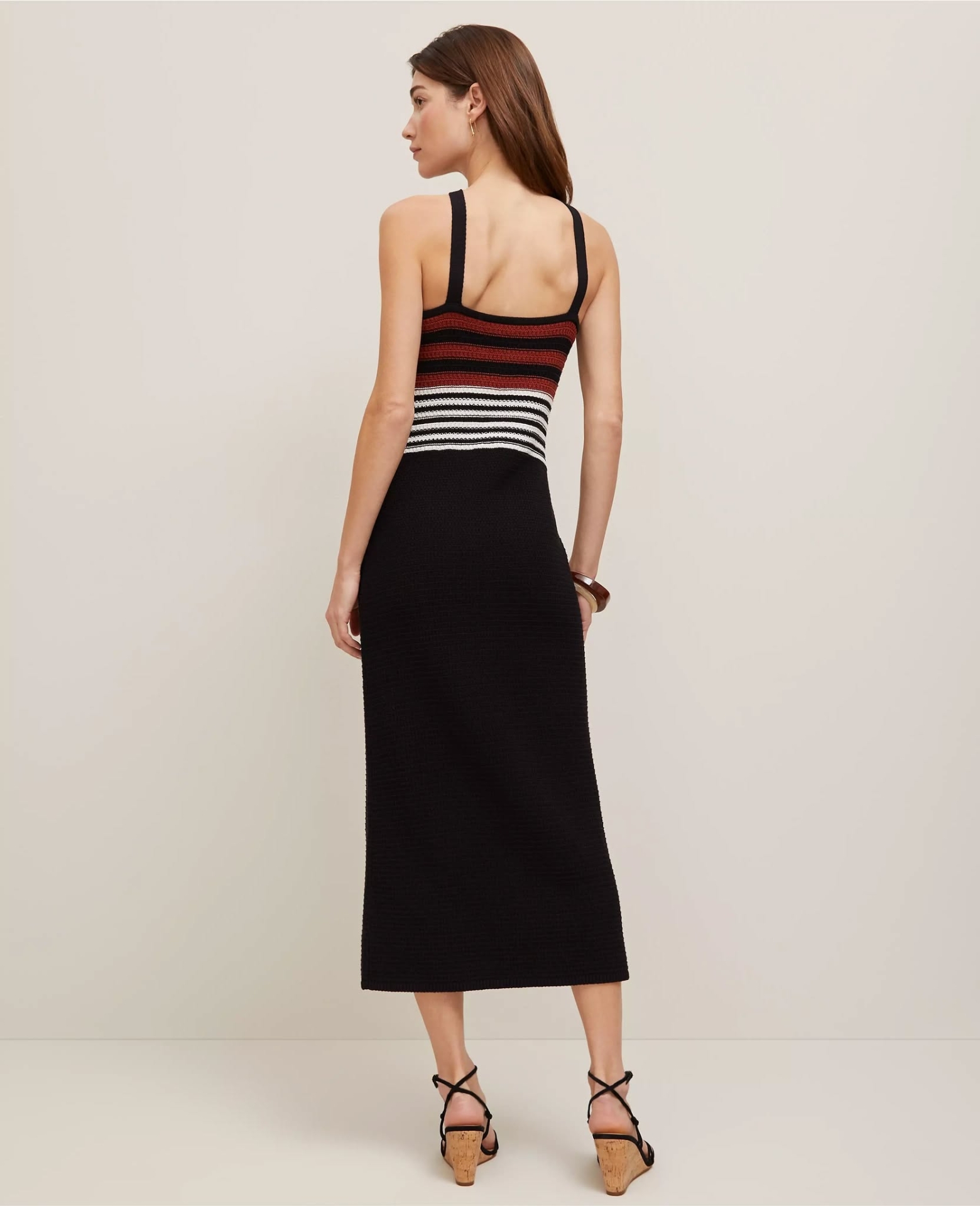 ATCHSD01 Ann Taylor Crochet Halter Dress