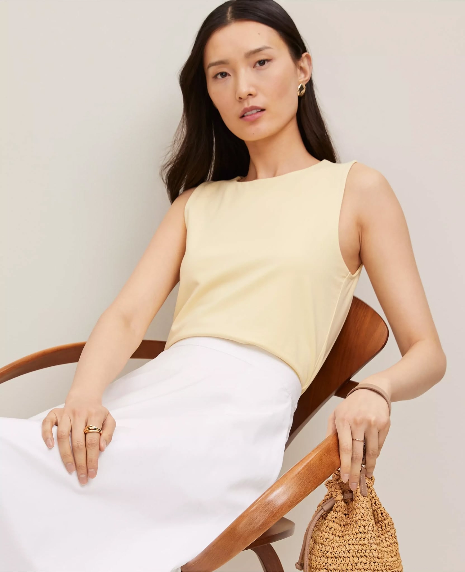 ATCNS02 Ann Taylor Crew Neck Shell