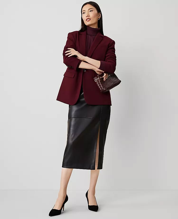 ATFHNCB01 Ann Taylor Flannel Blazer