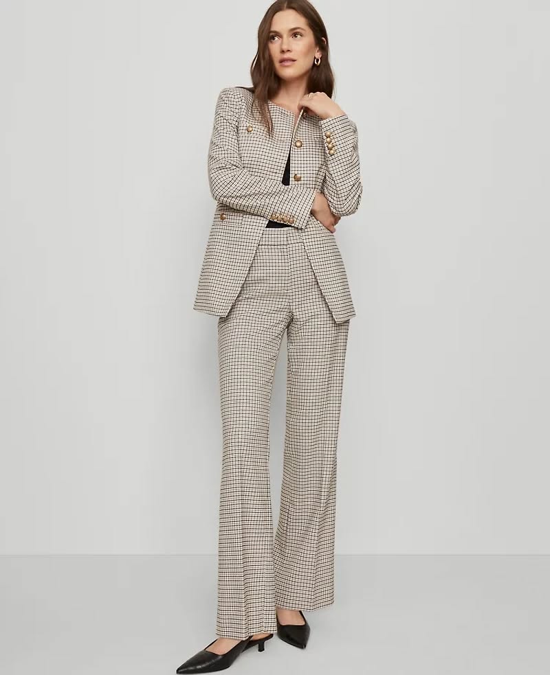 ATHSHJ01 Ann Taylor Houndstooth Jacket