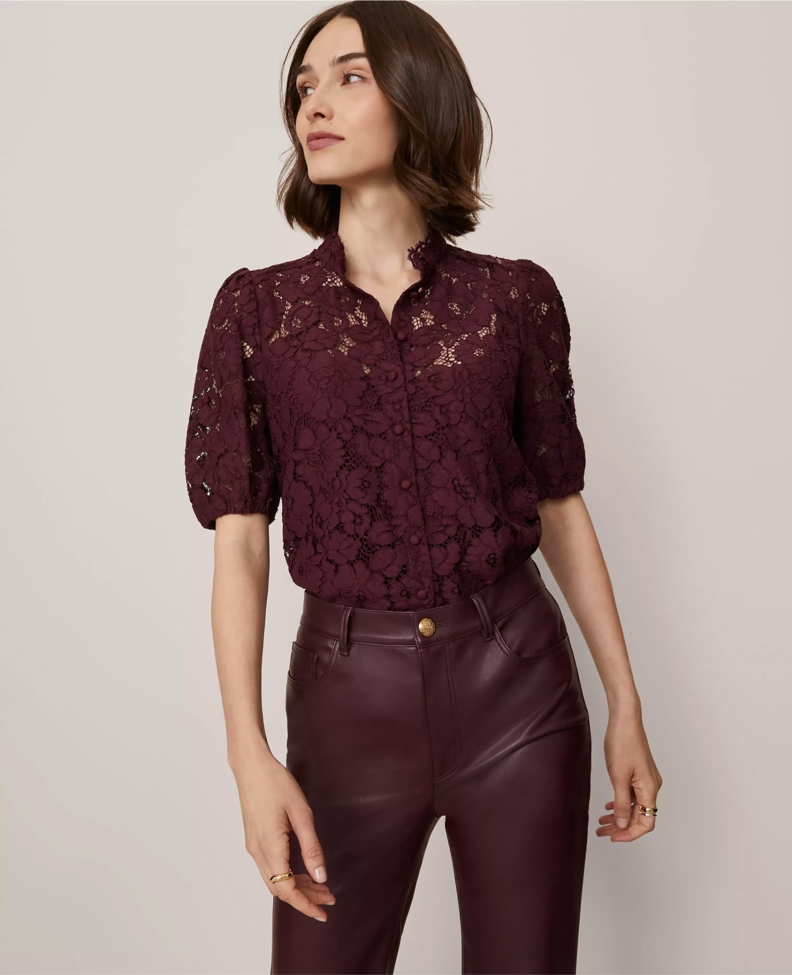 ATLB01 Ann Taylor Lace Blouse