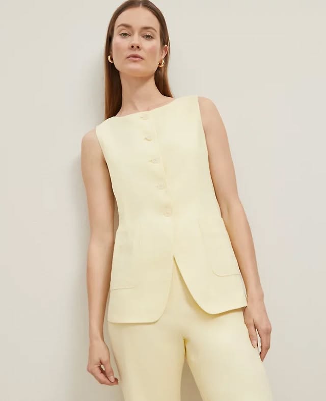 ATLBLVFAP01 Ann Taylor Long Vest & Flare Ankle Trouser