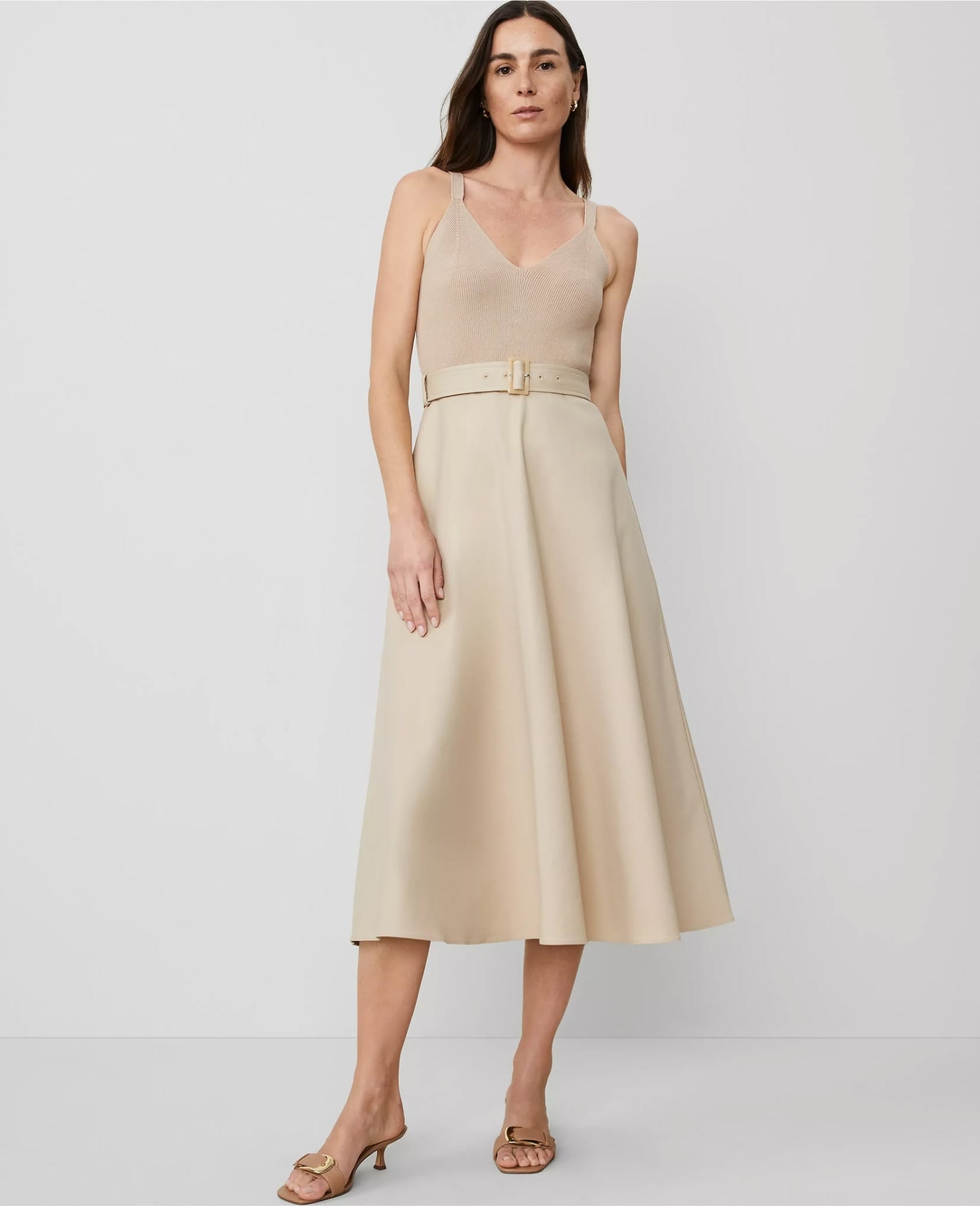 ATMMSD01 Ann Taylor Mixed Sweater Dress