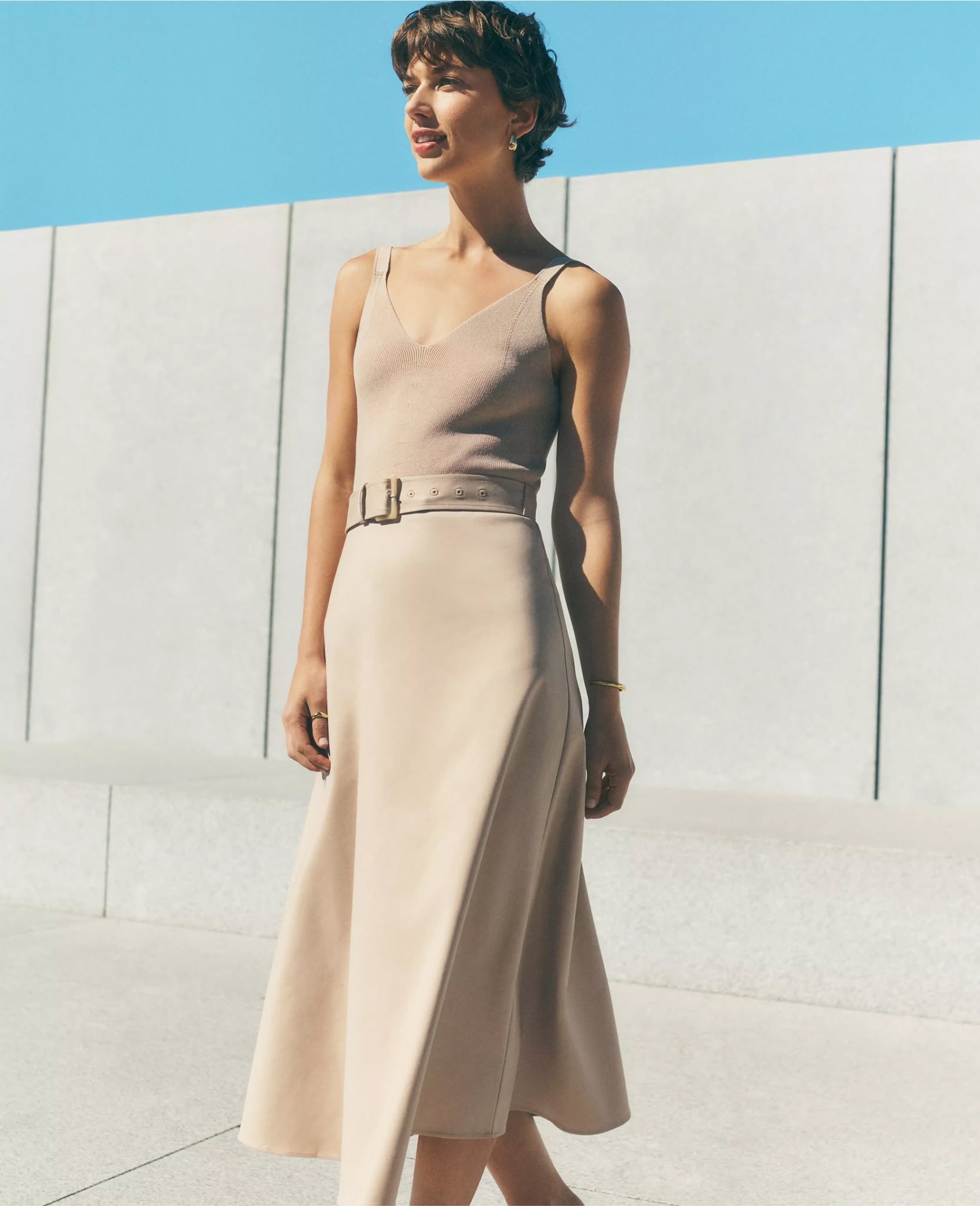 ATMMSD01 Ann Taylor Mixed Sweater Dress