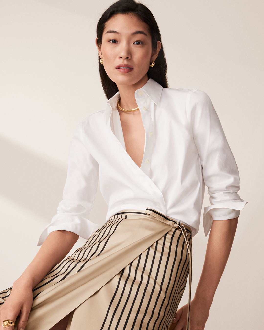 ATSWCS01 Ann Taylor Striped Column Skirt