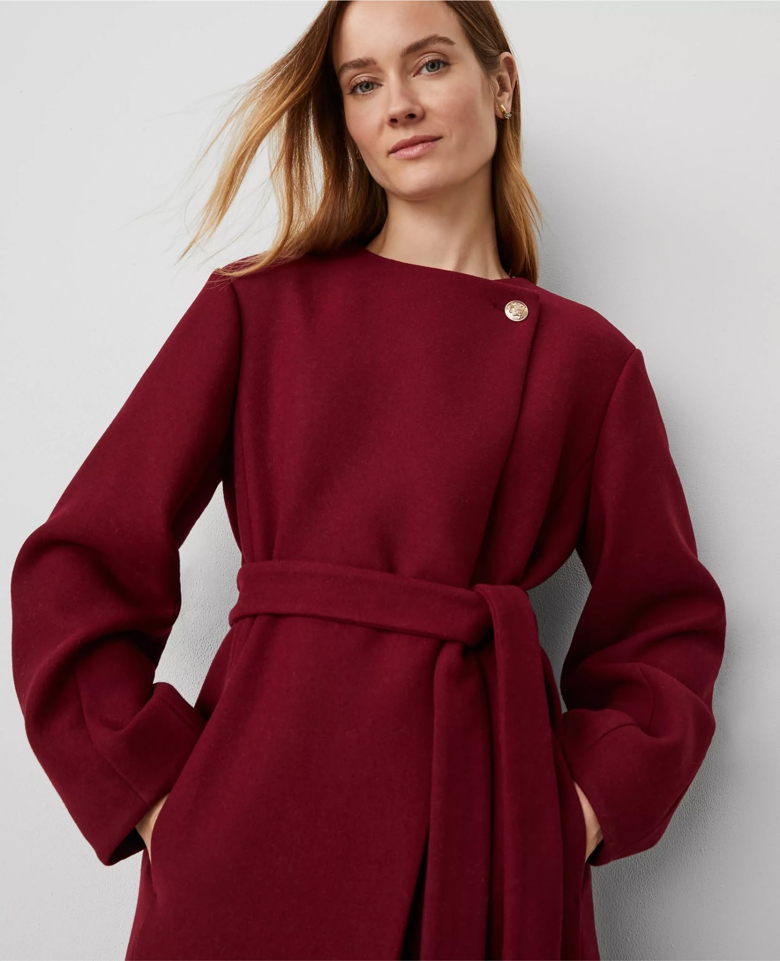 ATTWBSC01 Ann Taylor Balloon Sleeve Coat