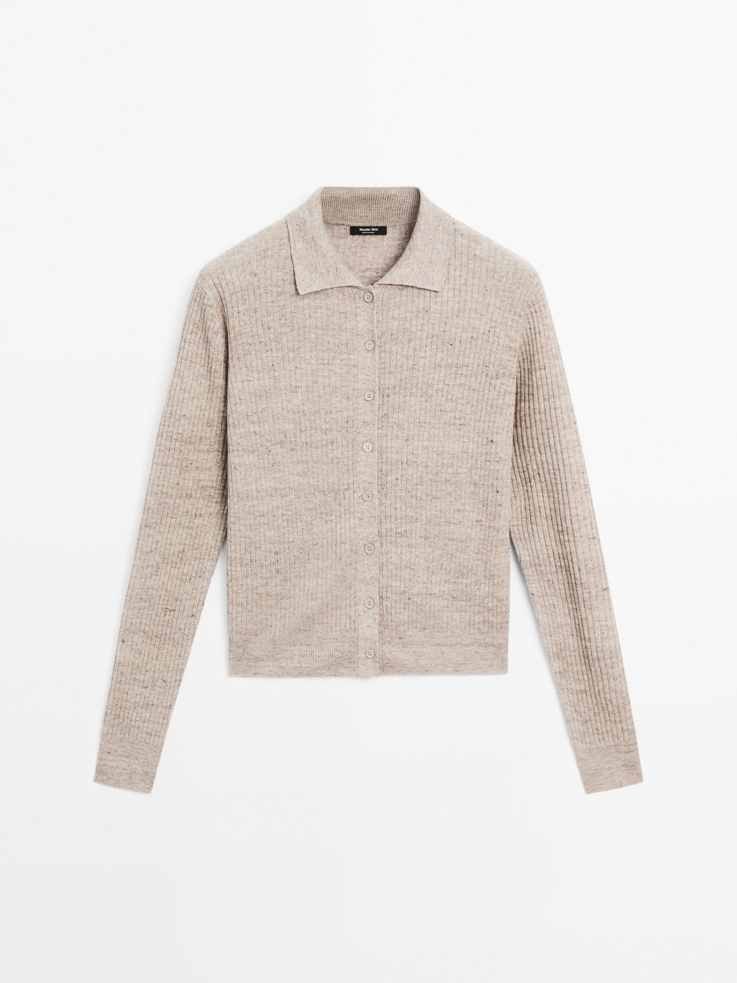 MDMLBKC01 Massimo Dutti Melange Linen Knit Cardigan