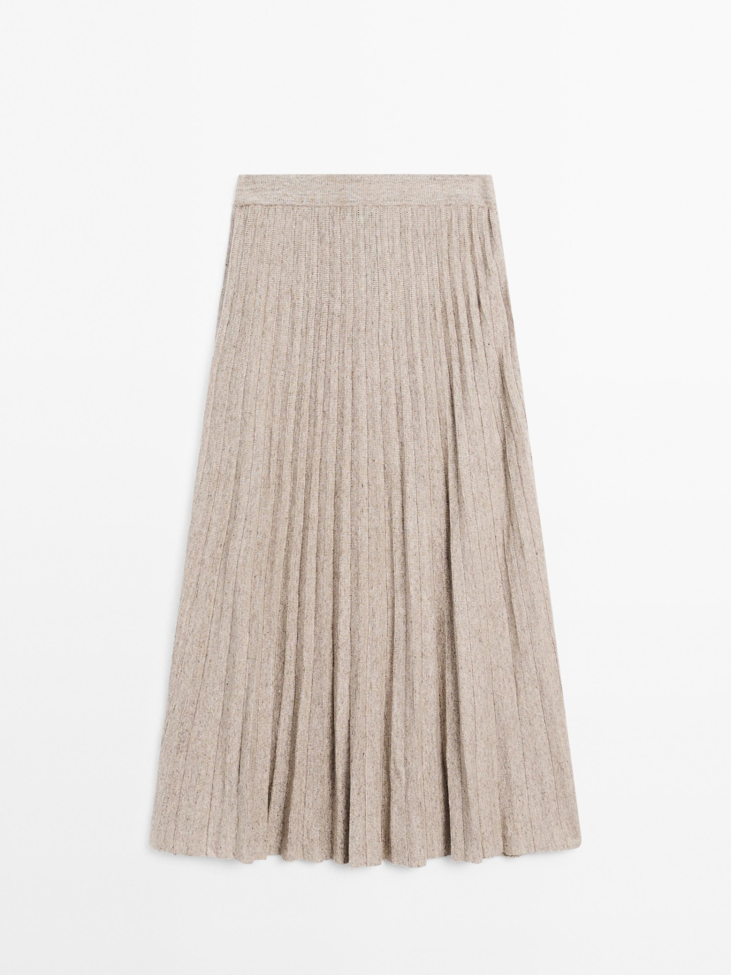 MDMLBMS01 Massimo Dutti Melange Linen Midi Skirt