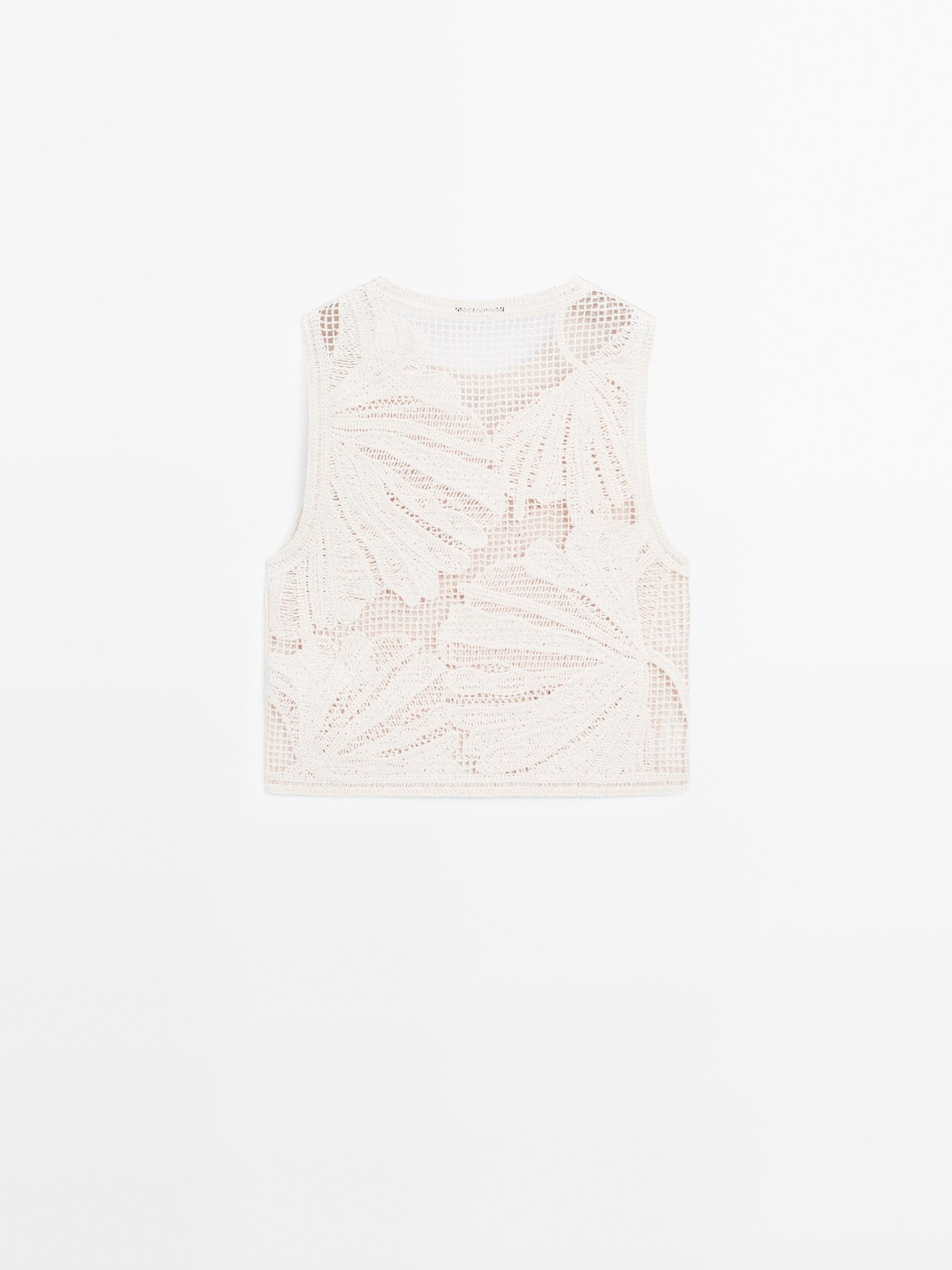 MDOCTWFD01 Massimo Dutti Crochet Top With Floral Detail