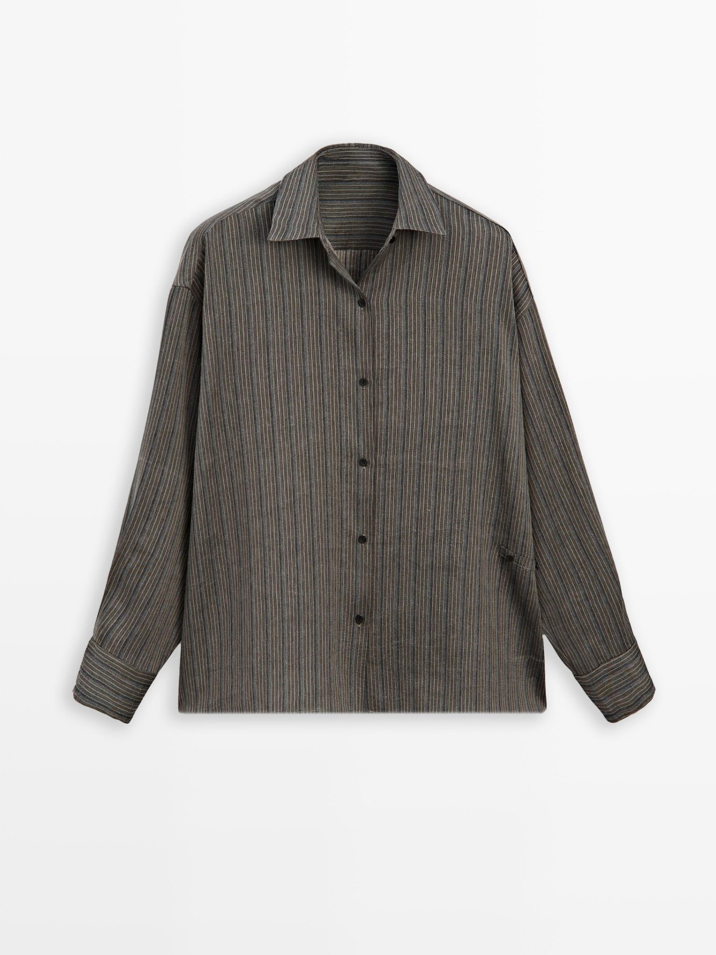 MDSFS02 Massimo Dutti Striped Flowing Shirt