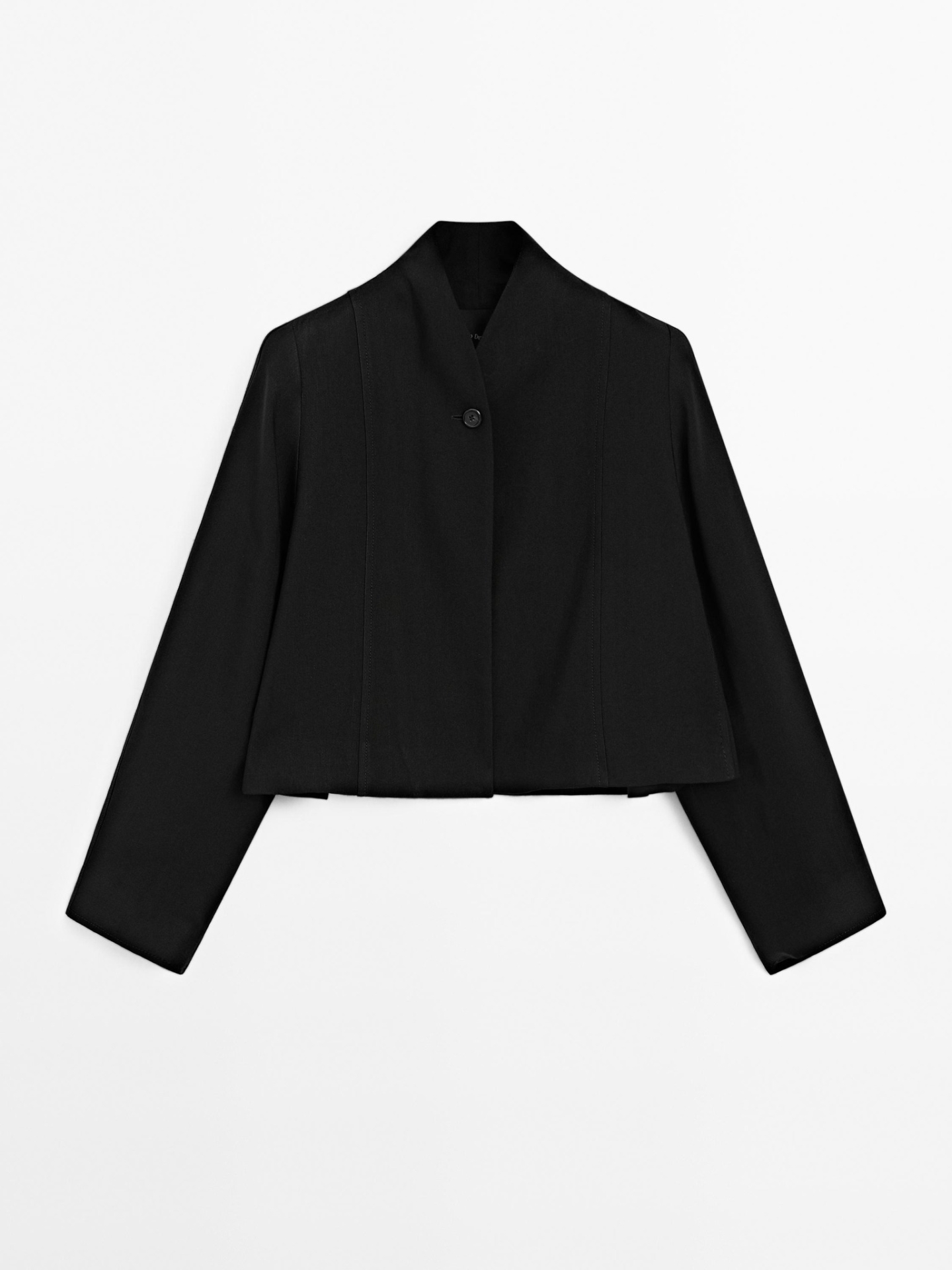 MDSLBB01 Massimo Dutti Short Linen Blazer