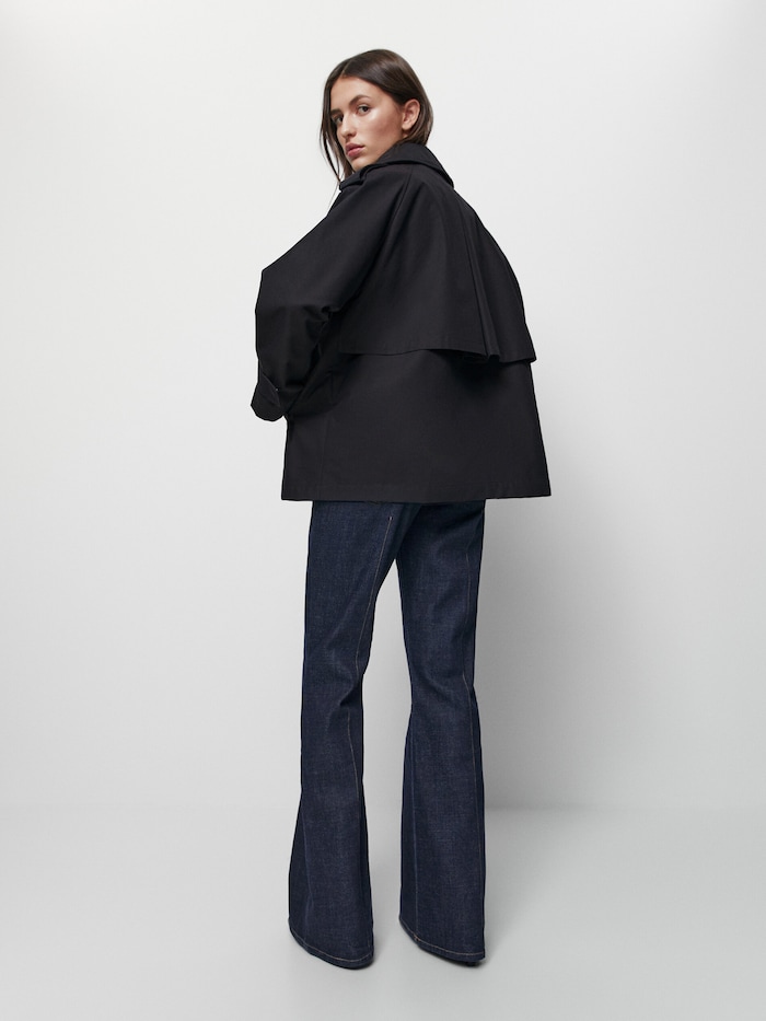 MDSTC01 MASSIMO DUTTI SHORT TRENCH COAT