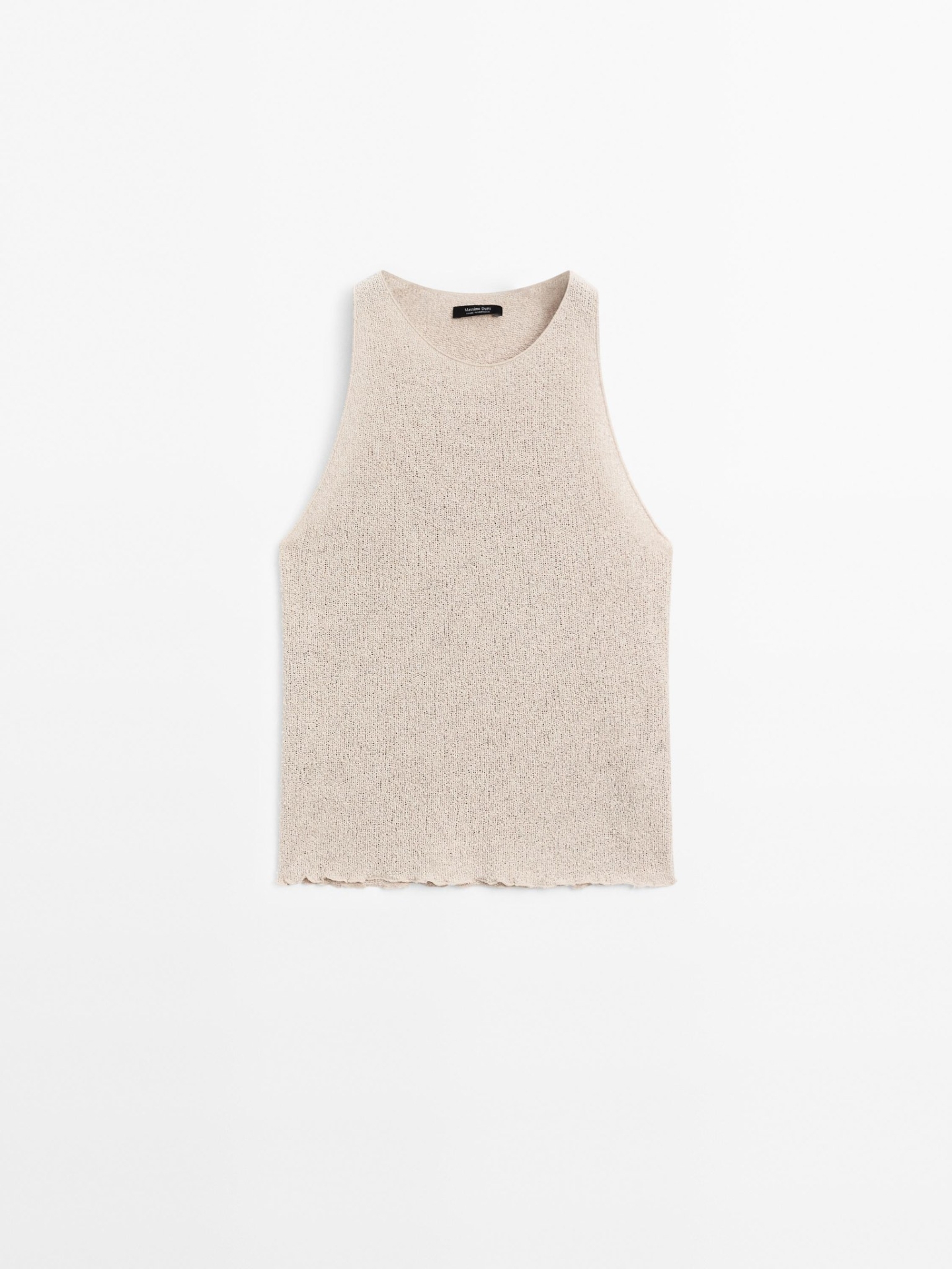 MDTKHT01 Massimo Dutti Textured Knit Halter Top