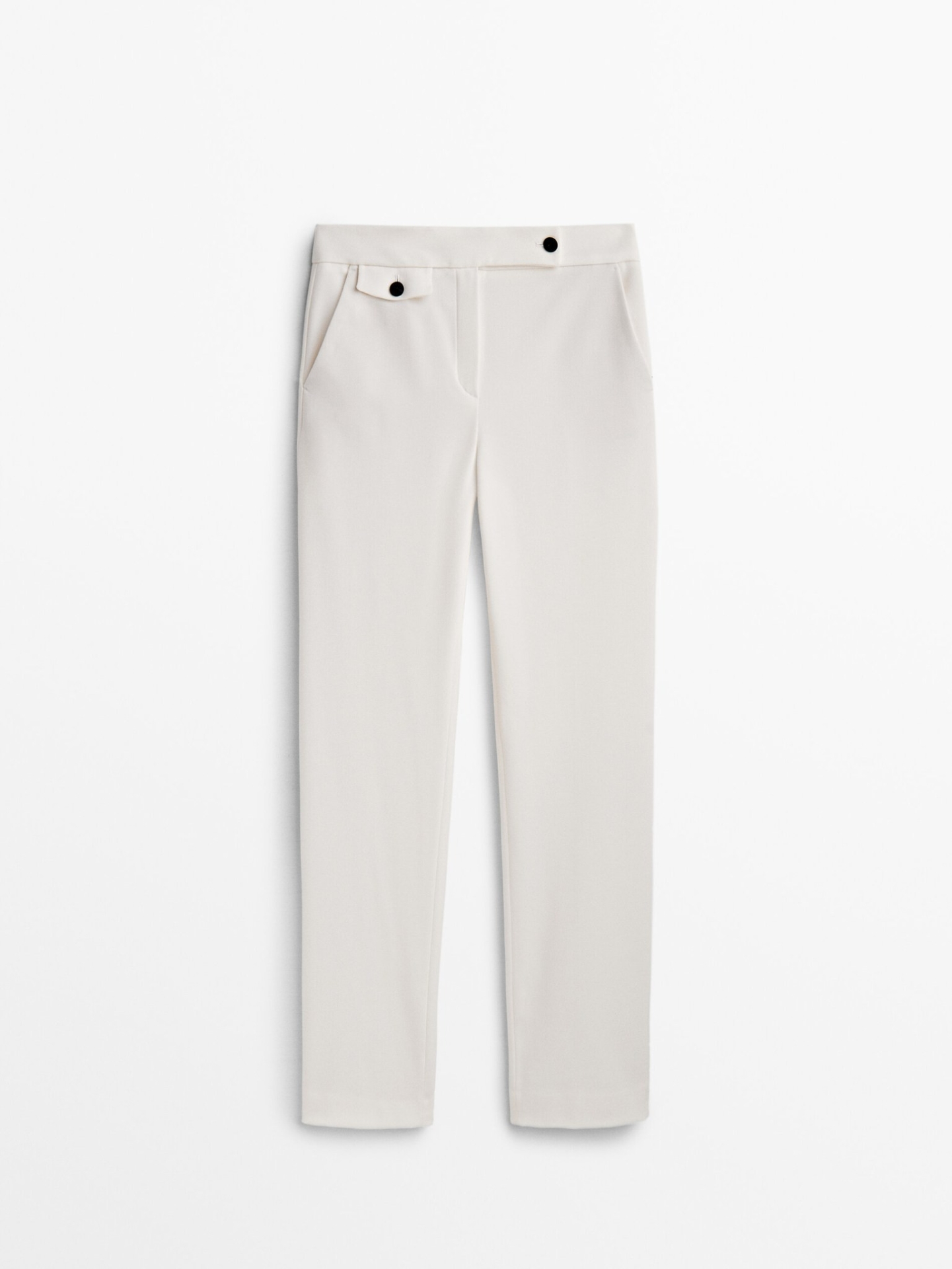 MDTWWAFD02 MASSIMO DUTTI FLAP DETAIL TROUSERS