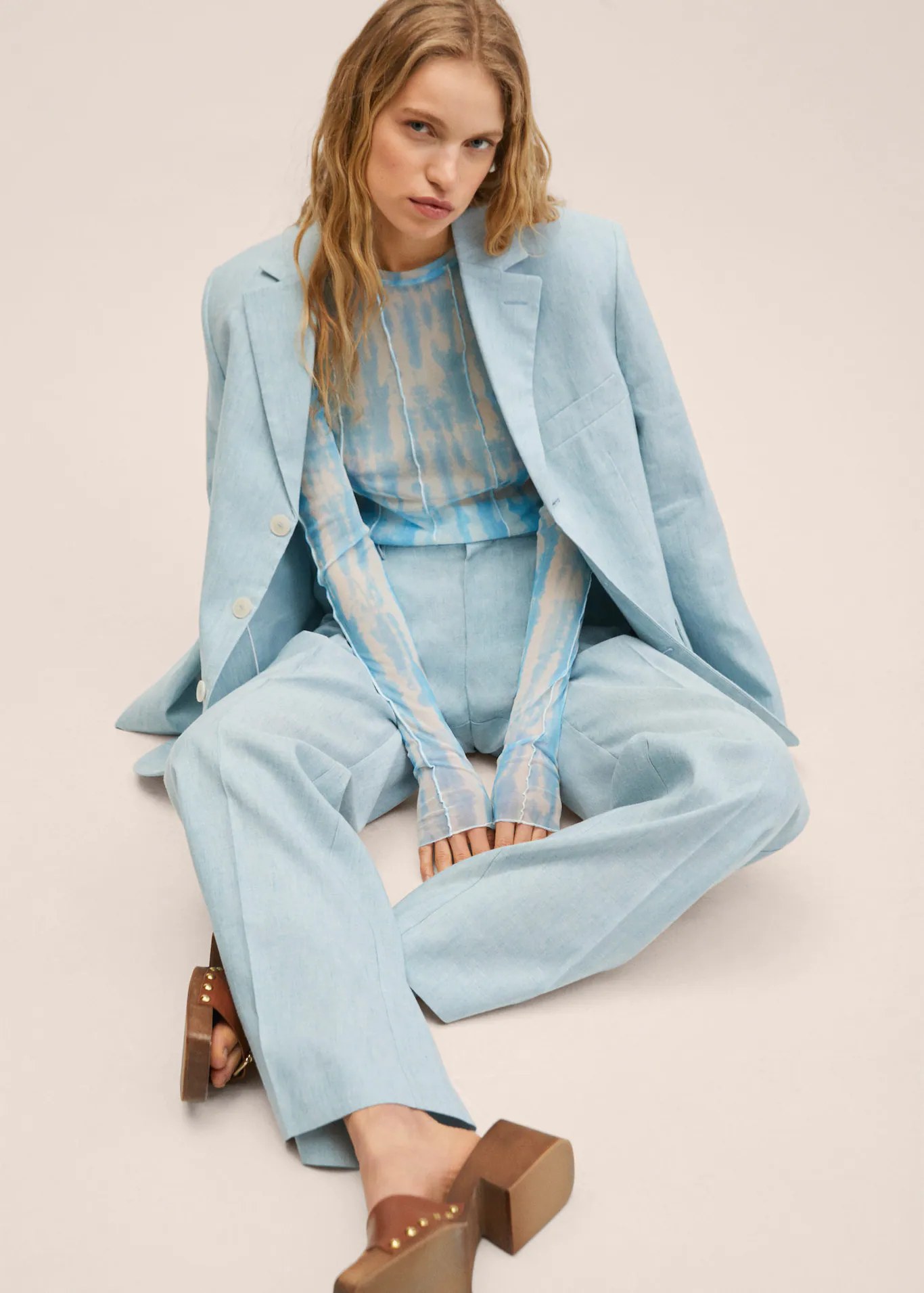 MOLB01 MANGO OVERSIZE LINEN BLAZER & SUIT TROUSERS