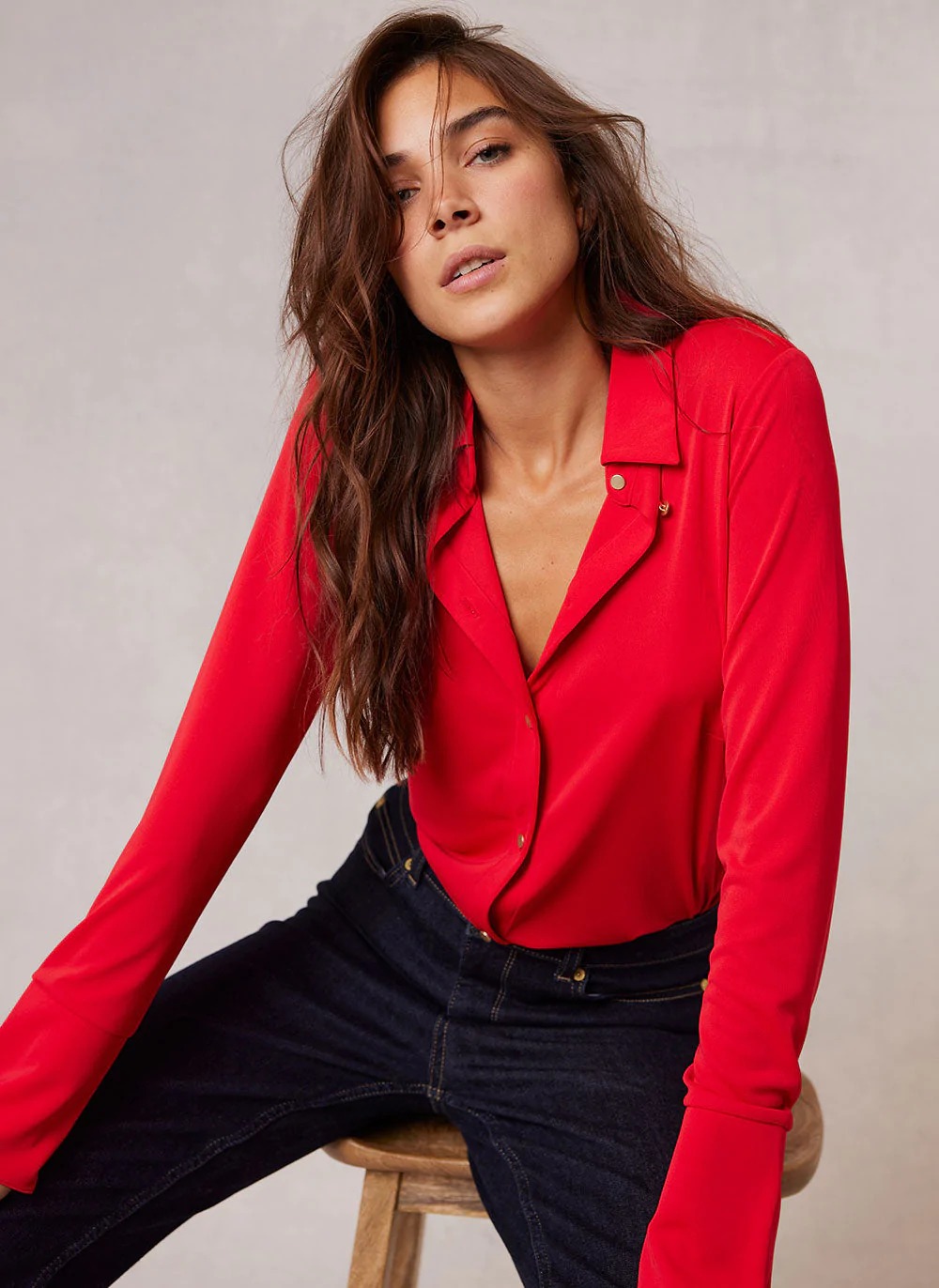 MVRLSS01 Mint Velvet Long Blouse