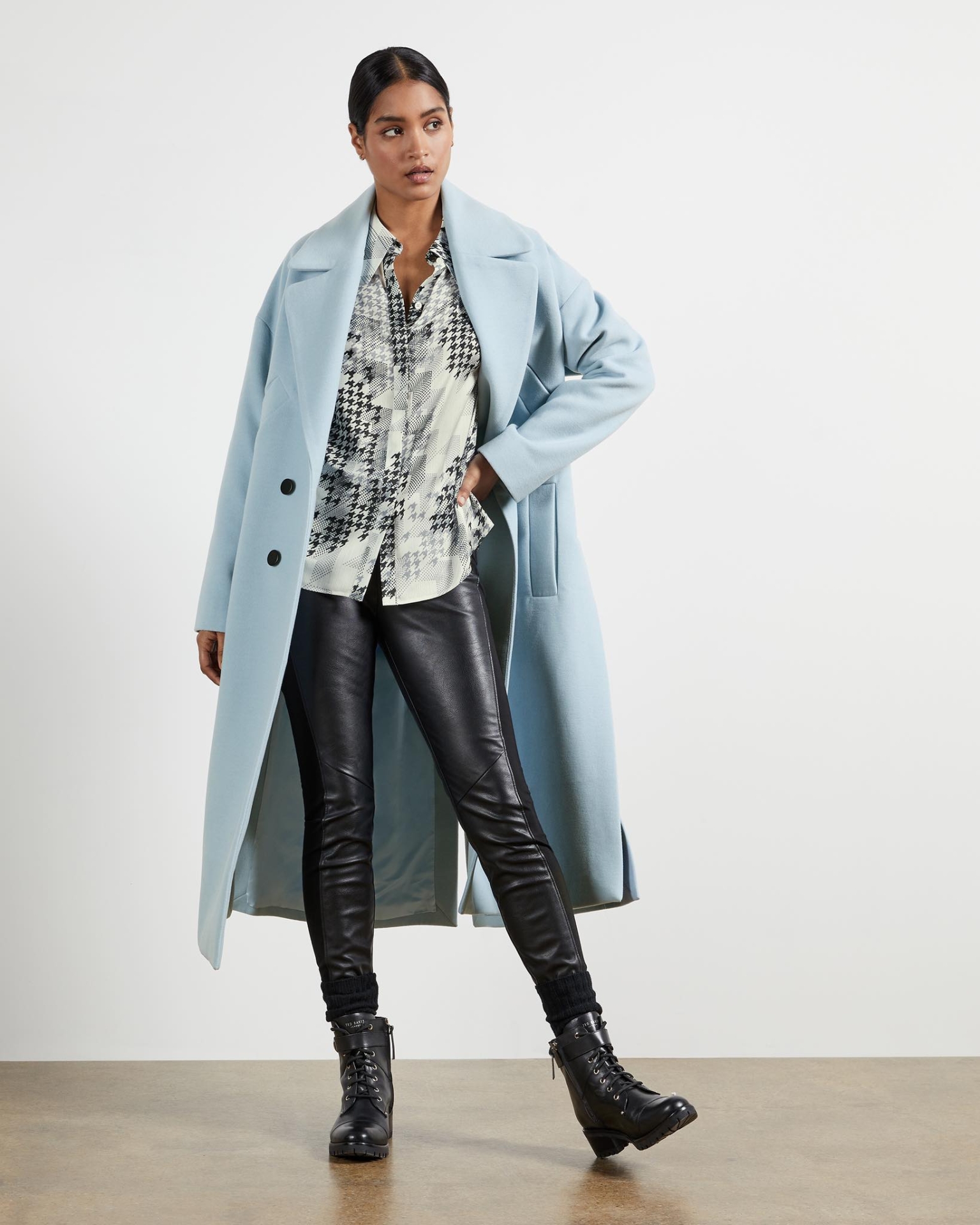 TBEDBLC01 Ted Baker London Double Breasted Longline Coat