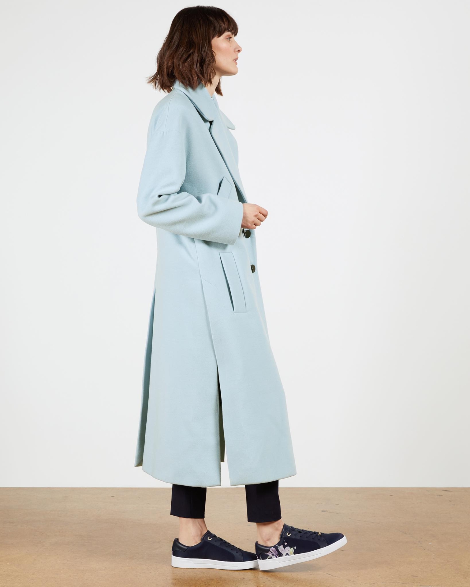 TBEDBLC01 Ted Baker London Double Breasted Longline Coat