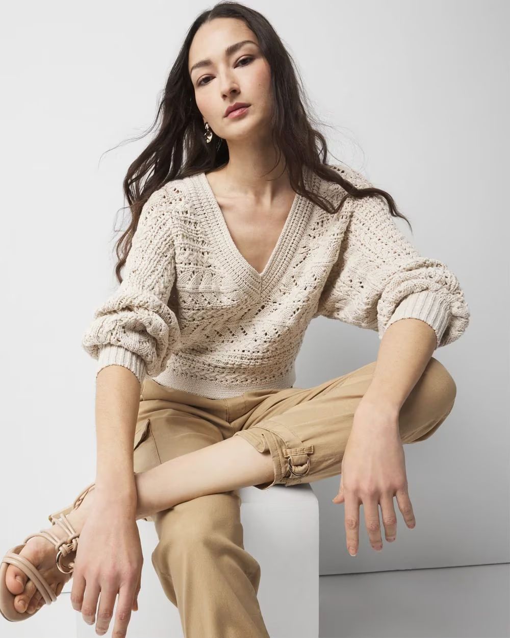 WCKDPS01 WHBM Knit Dolman Sweater