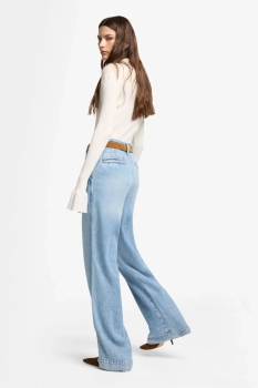 7FAMPTDL01 7 For All Mankind Pleated Denim Trousers